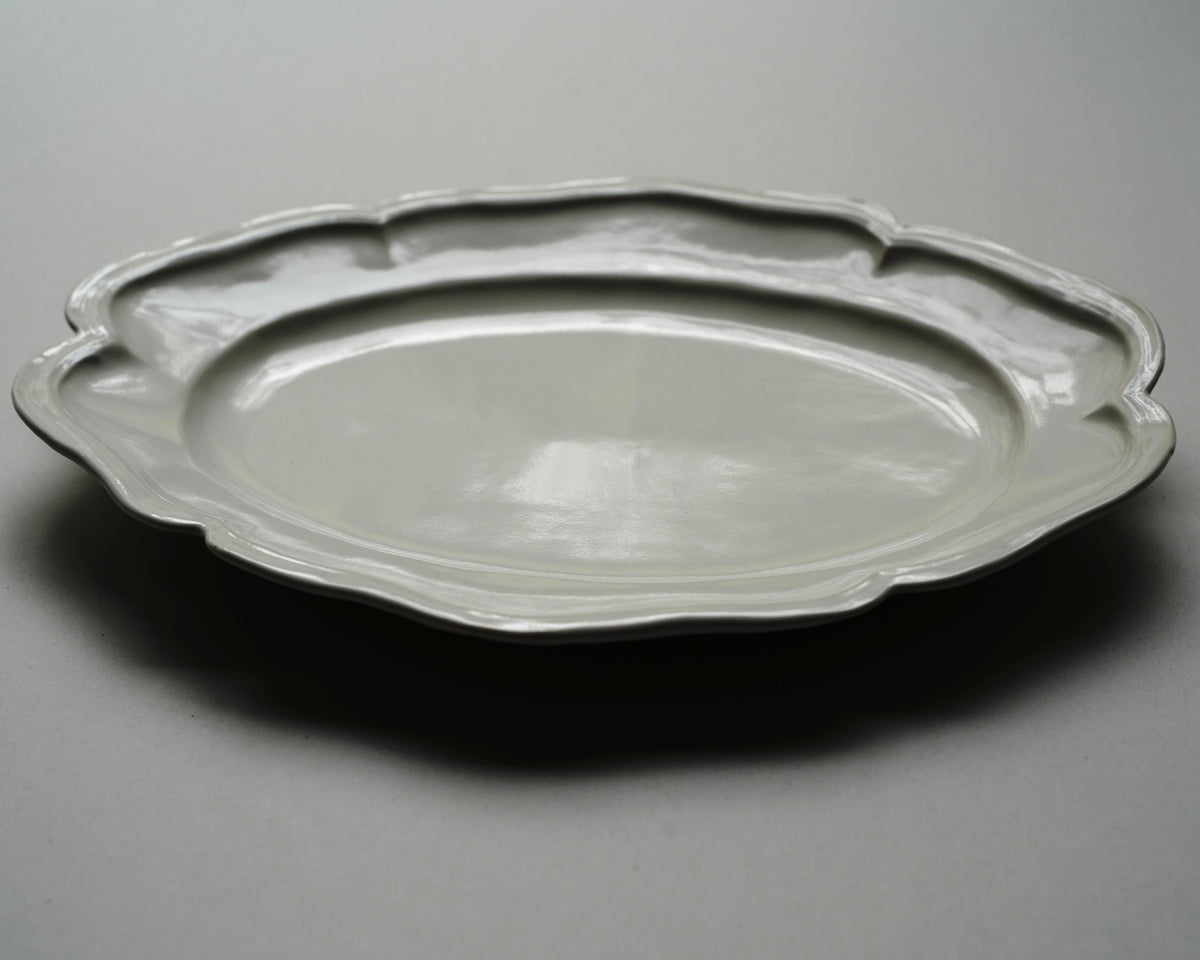 Oval Plate "etain"/ White