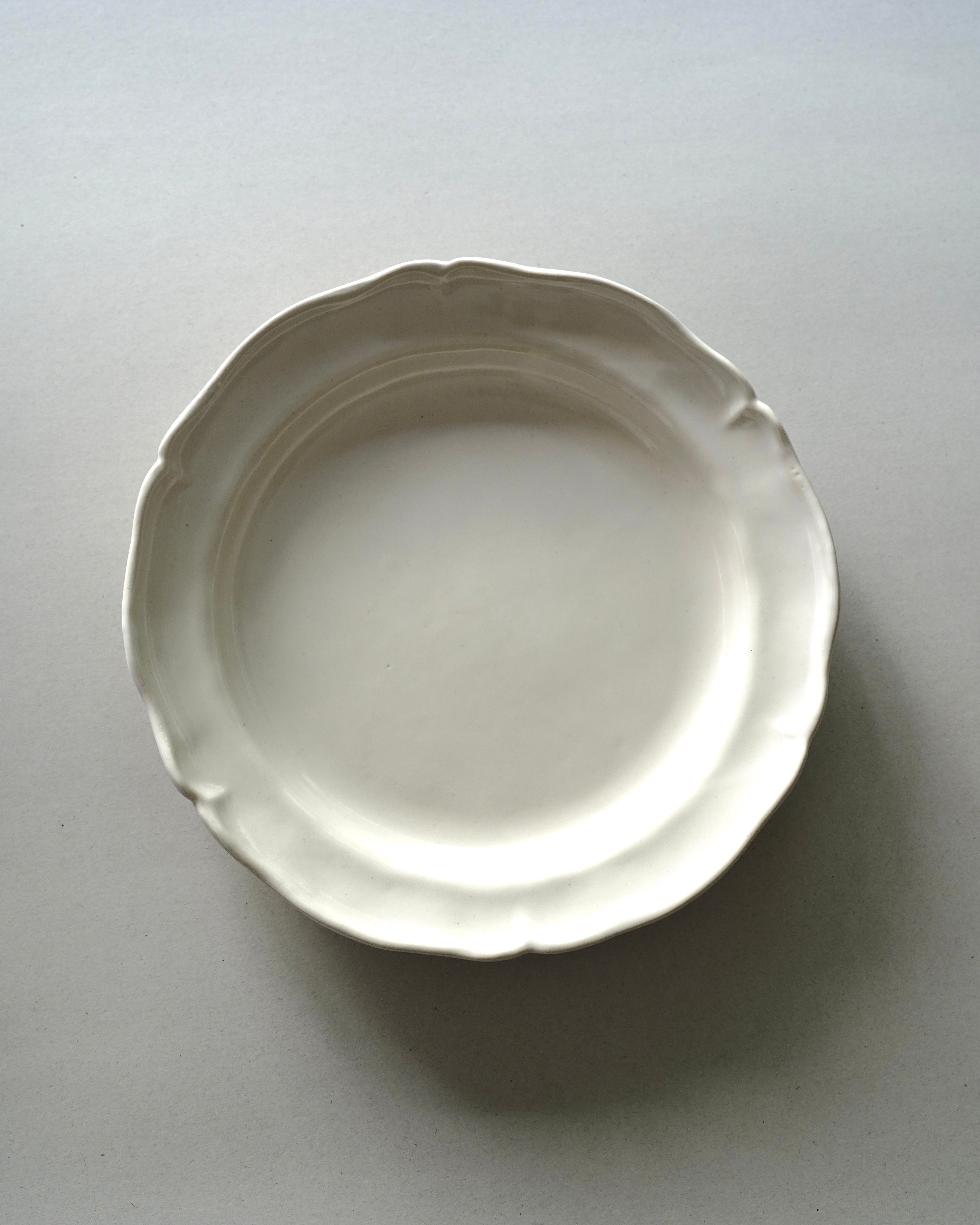 flower rim Plate "25"/ white