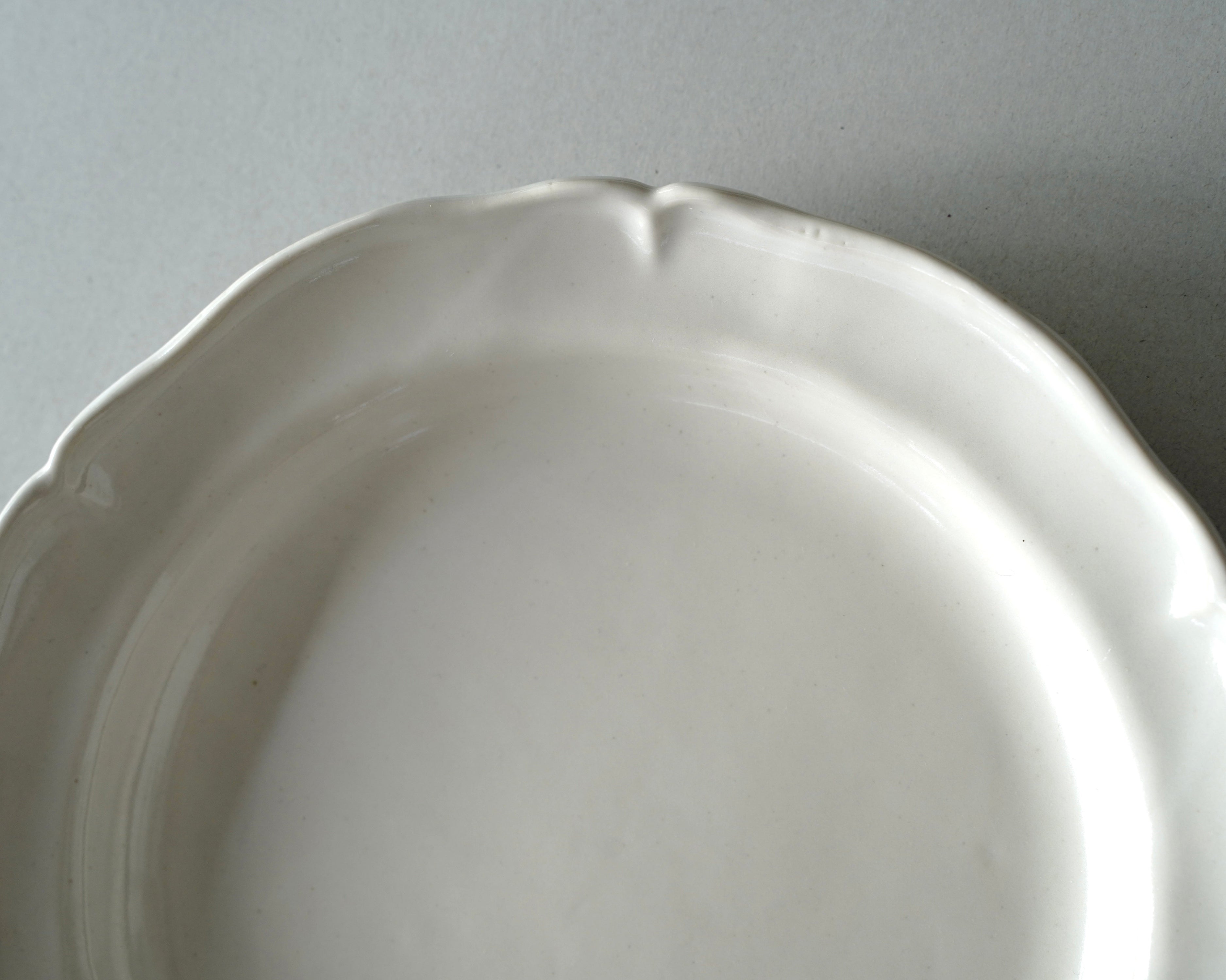 flower rim Plate "25"/ white