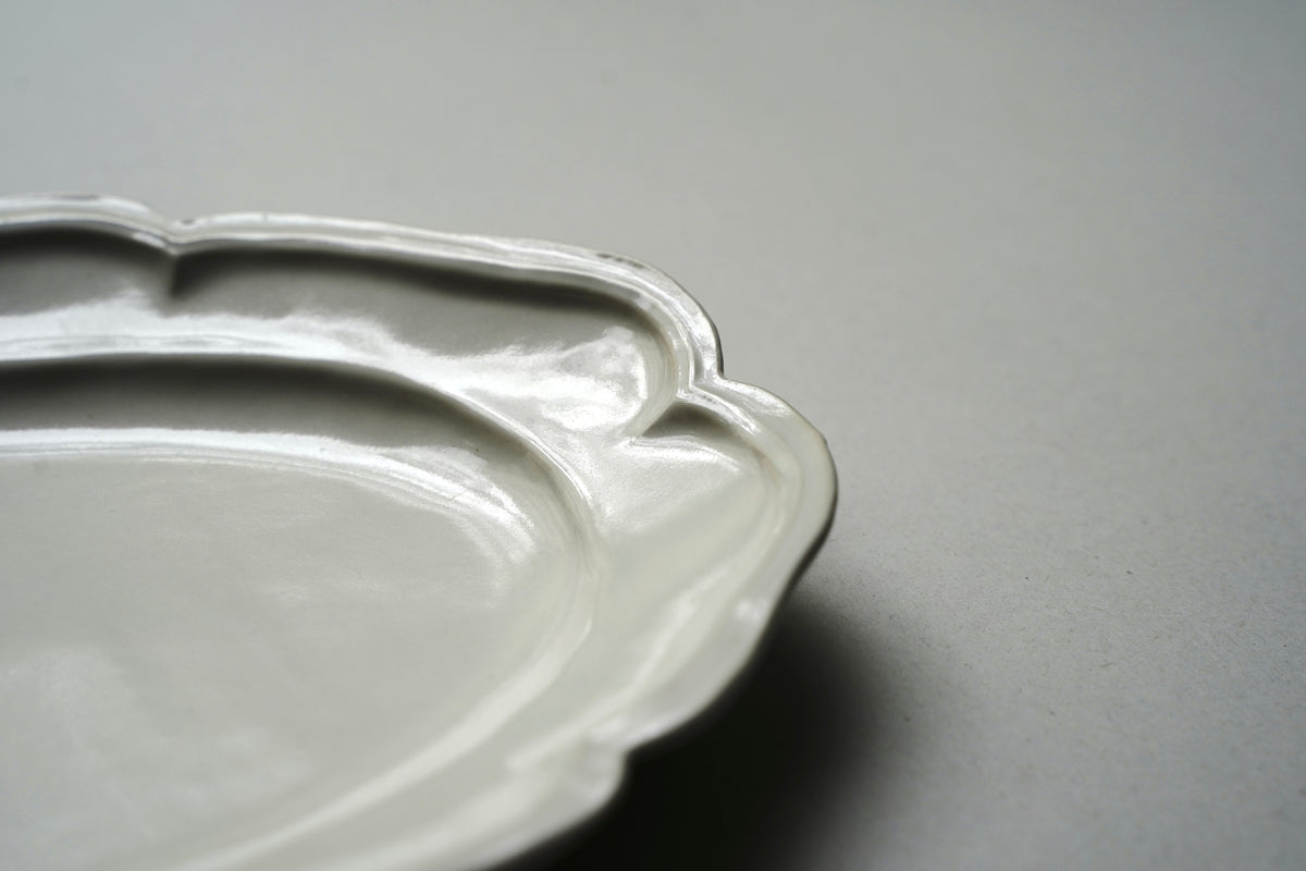 Oval Plate "etain"/ White